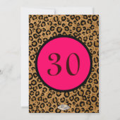 Ajouter votre invitation d'anniversaire Leopard d' (Dos)
