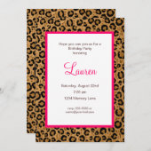 Ajouter votre invitation d'anniversaire Leopard d' (Devant / Derrière)