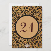 Ajouter votre invitation d'anniversaire Leopard d' (Dos)