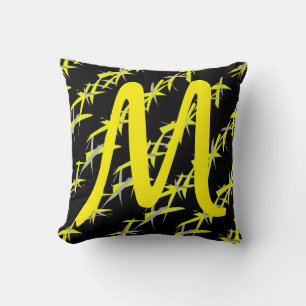 Ajouter Votre Lettre M Abstrait Coussin D'Oreiller