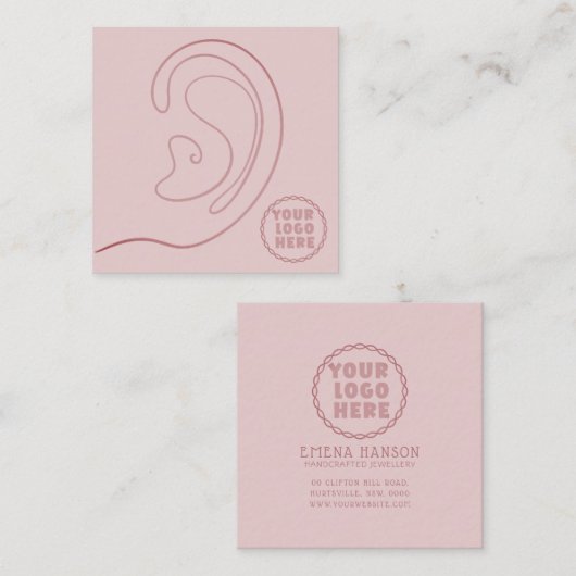 Ajouter Votre logo bijoux Boucles d'oreilles Carte (Devant / Derrière)