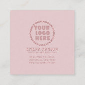 Ajouter Votre logo bijoux Boucles d'oreilles Carte (Dos)