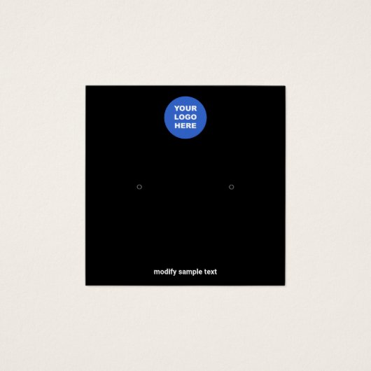 Ajouter Votre Logo Black Stud Écouteur Carte d'aff (Devant)