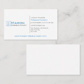 Ajouter votre logo blanc et bleu - Carte de visite (Devant / Derrière)