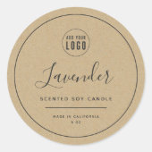 Ajouter votre logo Bordure gris Étiquette produit  (Devant)