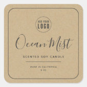 Ajouter votre logo Bordure gris Étiquette produit  (Devant)