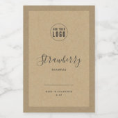 Ajouter votre logo Bordure Kraft Étiquette produit (Étiquettes simples)