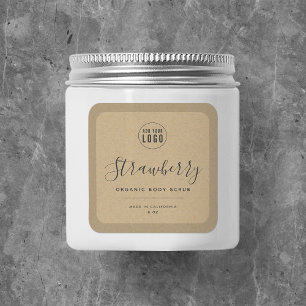 Ajouter votre logo Bordure Kraft Étiquette produit