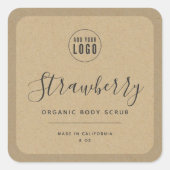 Ajouter votre logo Bordure Kraft Étiquette produit (Devant)