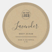 Ajouter votre logo Bordure Kraft Étiquette produit (Devant)