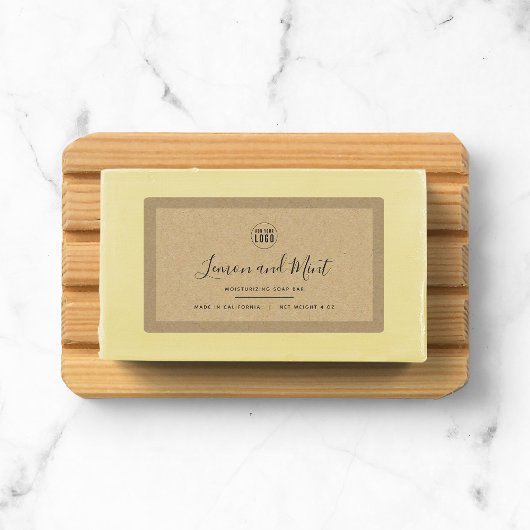 Ajouter votre logo Bordure Kraft Étiquettes de pro