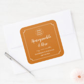 Ajouter votre logo bougie brûlé Orange Étiquette C (Enveloppe)