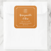 Ajouter votre logo bougie brûlé Orange Étiquette C (Sac)