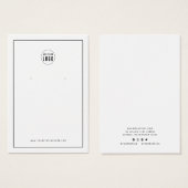 Ajouter votre logo Carte d'affichage Bordure noire (Devant & derrière)