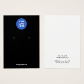 Ajouter votre logo Carte d'affichage d'oreille noi (Devant & derrière)