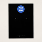 Ajouter votre logo Carte d'affichage d'oreille noi (Devant)
