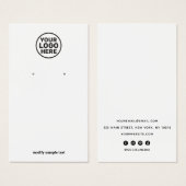 Ajouter Votre Logo Carte D'Affichage Simple À Port (Devant & derrière)