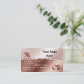 Ajouter votre logo Carte de crédit Rose Gold Parti (Debout devant)