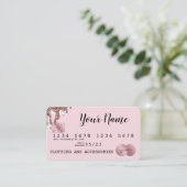 Ajouter votre logo Carte de crédit Rose Styled Gol (Debout devant)