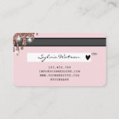 Ajouter votre logo Carte de crédit Rose Styled Gol (Dos)