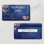 Ajouter votre logo Carte de crédit Rose Styled Gol (Devant / Derrière)