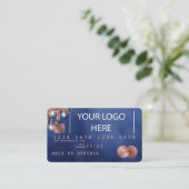 Ajouter votre logo Carte de crédit Rose Styled Gol (Debout devant)