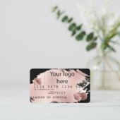 Ajouter Votre Logo Carte de Crédit Rose Styled Gol (Debout devant)