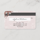 Ajouter votre logo Carte de crédit Rose Styled Gol (Dos)