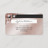Ajouter Votre Logo Carte de crédit Rose Styled Gol (Dos)