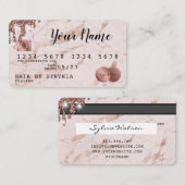 Ajouter votre logo Carte de crédit Rose Styled Gol (Devant / Derrière)
