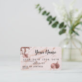 Ajouter votre logo Carte de crédit Rose Styled Gol (Debout devant)