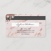Ajouter votre logo Carte de crédit Rose Styled Gol (Dos)