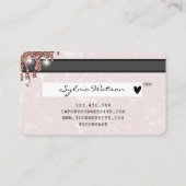 Ajouter votre logo Carte de crédit Rose Styled Gol (Dos)