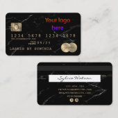 Ajouter Votre Logo Carte de Crédit Style Marbre No (Devant / Derrière)