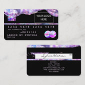 Ajouter Votre Logo Carte de crédit Styled Opal Iri (Devant / Derrière)