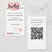 AJOUTER VOTRE LOGO CARTES DE BIJOUX (Devant / Derrière)