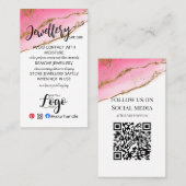 AJOUTER VOTRE LOGO CARTES DE SOINS DE BIJOUX PETIT (Devant / Derrière)