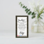 AJOUTER VOTRE LOGO CARTES DE SOINS DE BIJOUX PETIT (Debout devant)