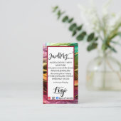 AJOUTER VOTRE LOGO CARTES DE SOINS DE BIJOUX PETIT (Debout devant)