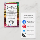 AJOUTER VOTRE LOGO CARTES DE SOINS DE BIJOUX PETIT (Devant / Derrière)