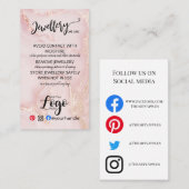 AJOUTER VOTRE LOGO CARTES DE SOINS DE BIJOUX PETIT (Devant / Derrière)