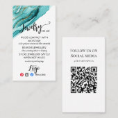 AJOUTER VOTRE LOGO CARTES DE SOINS DE BIJOUX UK (Devant / Derrière)