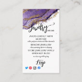 AJOUTER VOTRE LOGO CARTES DE SOINS DE BIJOUX UK (Devant)