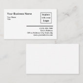 Ajouter votre logo Cartes de visite modifiables (Devant / Derrière)