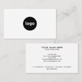 Ajouter votre logo Cartes de visite professionnels (Devant / Derrière)