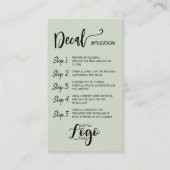 Ajouter votre logo - Cartes d'entretien d'applicat (Devant)