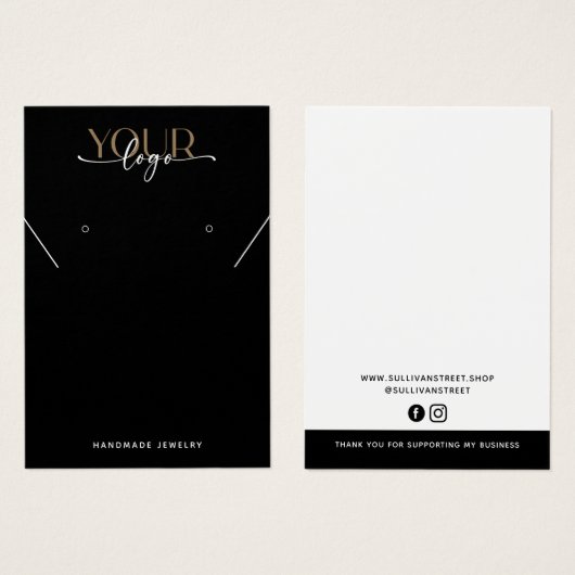 Ajouter Votre Logo Collier Boucles d'oreilles Cart (Devant & derrière)