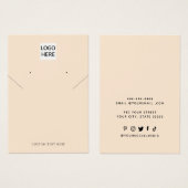 Ajouter Votre Logo Collier Boucles d'oreilles Cart (Devant & derrière)