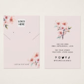 Ajouter Votre Logo Collier Boucles d'oreilles Cart (Devant & derrière)