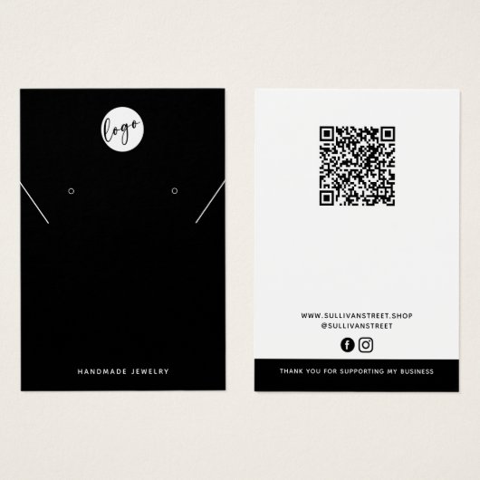 Ajouter Votre Logo Collier Boucles d'oreilles Cart (Devant & derrière)